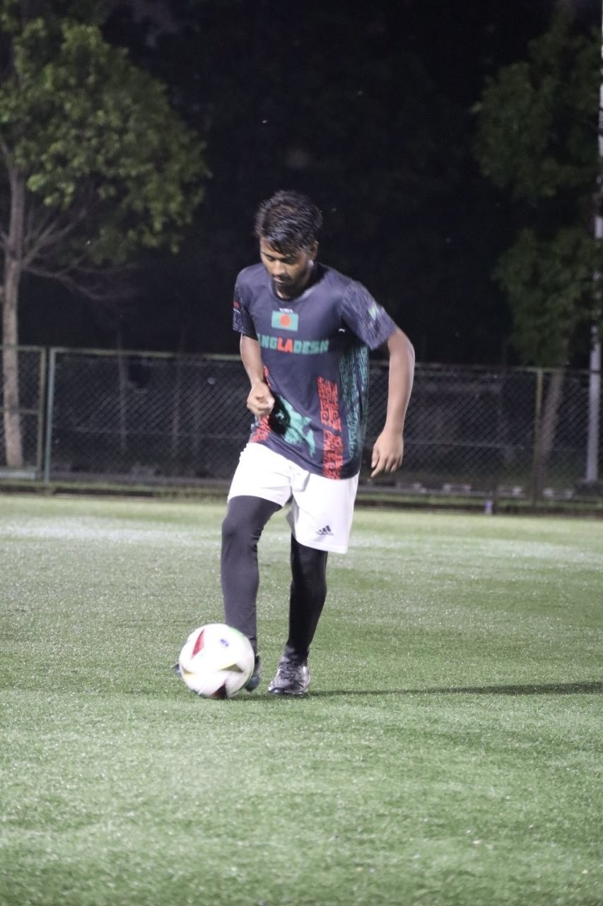 M Nayem playing football
